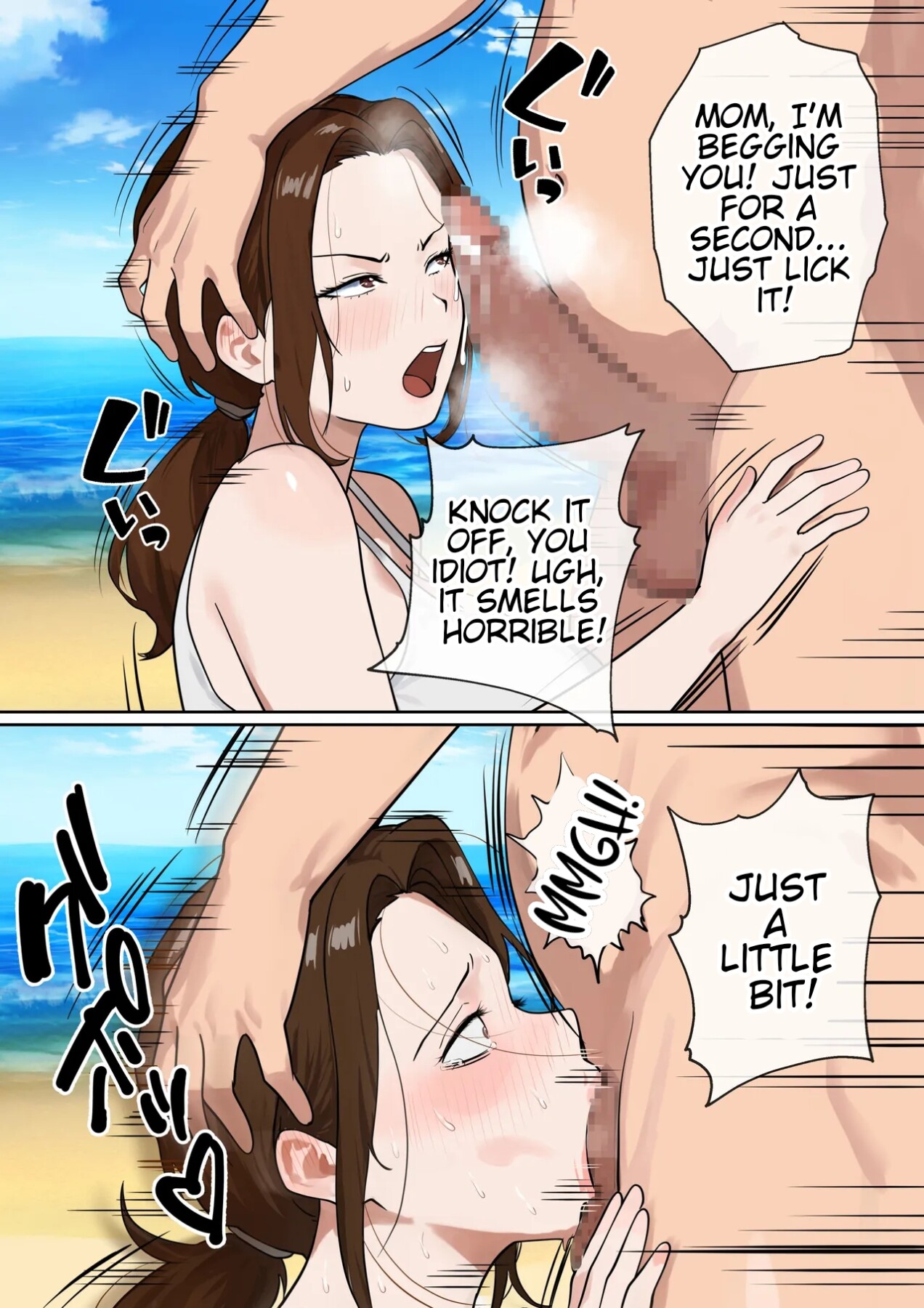 Hentai Manga Comic-Desert Island Mother-Son sex life: A busty mother reluctantly satisfying her son's desires.-Read-10